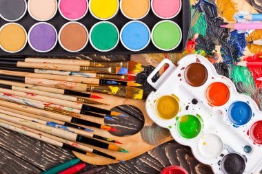 boya ve fırça çizimi için