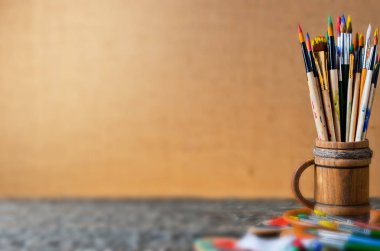 boya ve fırça çizimi için