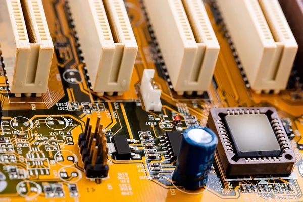 Computer motherboard closeup — Stock Photo, Image