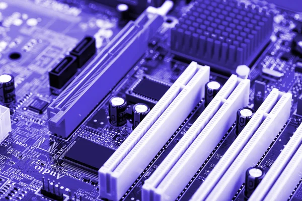 Computer motherboard closeup — Stock Photo, Image