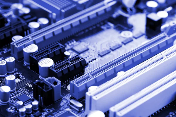 Computer motherboard closeup — Stock Photo, Image