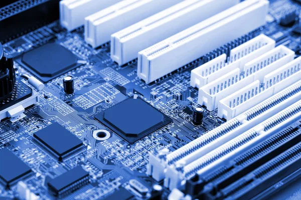 Computer motherboard closeup — Stock Photo, Image