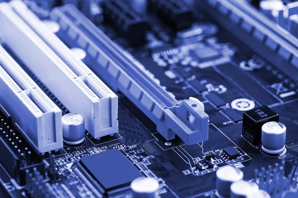 Computer motherboard closeup — Stock Photo, Image