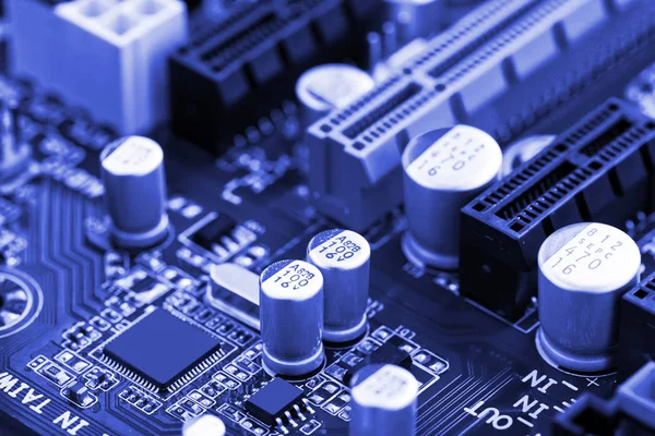 Computer motherboard closeup — Stock Photo, Image