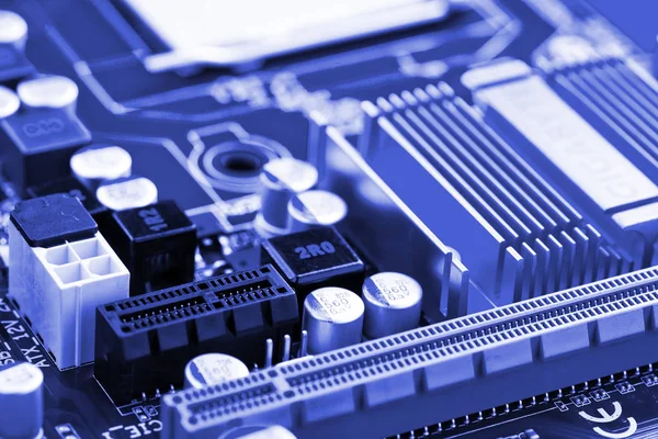 Computer motherboard closeup — Stock Photo, Image