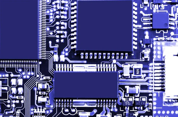 Primer plano de la placa base del ordenador —  Fotos de Stock