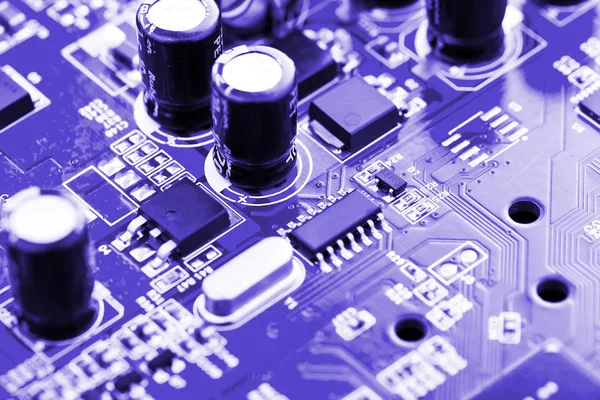 Computer motherboard closeup — Stock Photo, Image