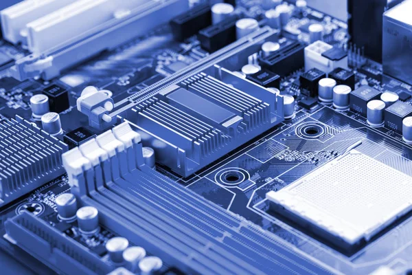 Computer motherboard closeup — Stock Photo, Image