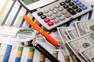 Masada ofiste iş nesneleri