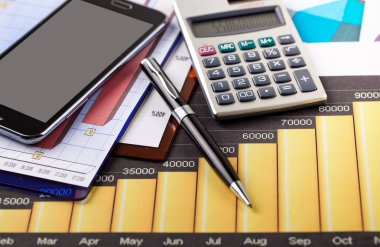 Masada ofiste iş nesneleri