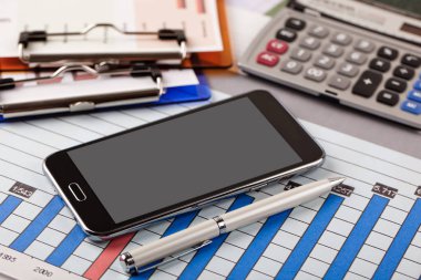 Masada ofiste iş nesneleri