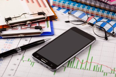 Masada ofiste iş nesneleri