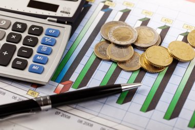 Masada ofiste iş nesneleri