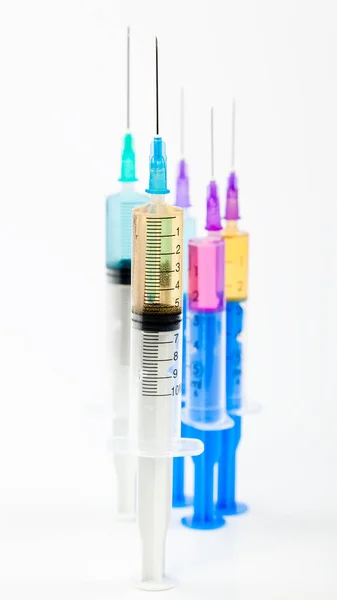 Medical Syringes Injection White Background Stock Image