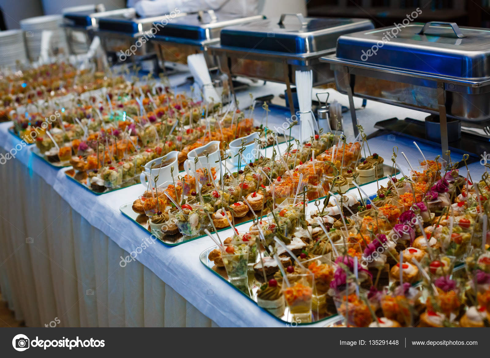 Buffet table food Stock Photo by ©sinenkiy 135291448