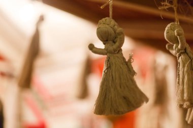 Yılbaşı süsleri ve ip retro Ukrayna