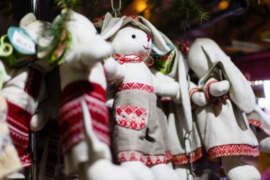 Yılbaşı süsleri ve ip retro Ukrayna