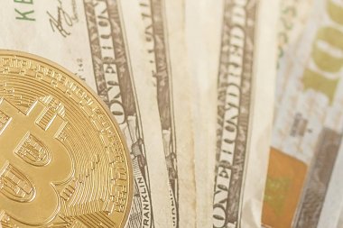 Yukarıda yükselen Bitcoin ve dolar btc Pazar sembol cryptocurrency