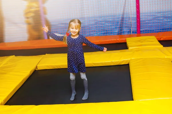 Little Pretty Girl Having Fun Playing Children Zone — Stock Photo, Image
