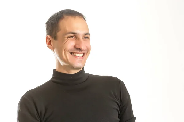 Homem Sorrindo Felicidade Carefree Emocional Expressão Conceito — Fotografia de Stock