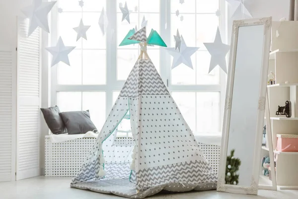 children's tent or wigwam with a dream catcher