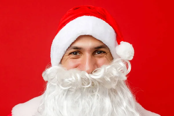 Weihnachtsmann Schaut Die Kamera — Stockfoto