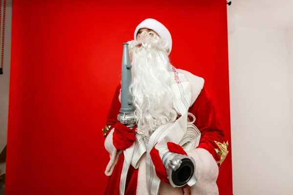 Santa Claus Avec Sac Rouge — Photo