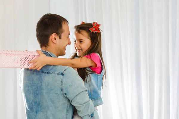 Happy Family Father Daughter — Stock Photo, Image