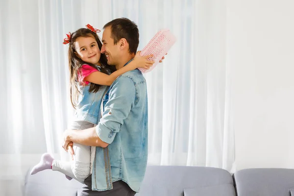 Happy Family Father Daughter — Stock Photo, Image