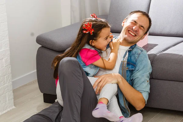 Bonne Famille Père Avec Fille — Photo