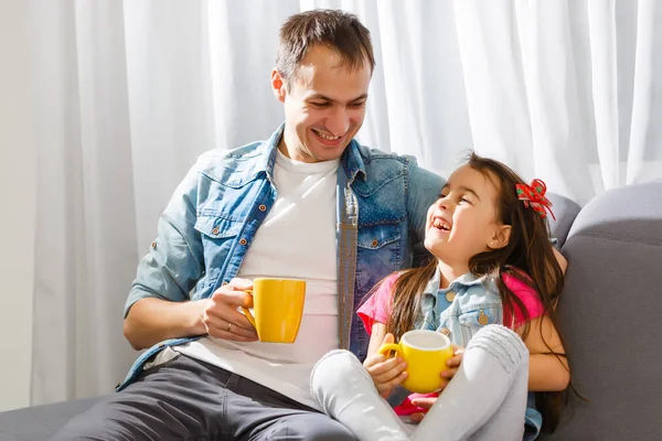 Happy Family Father Daughter — Stock Photo, Image
