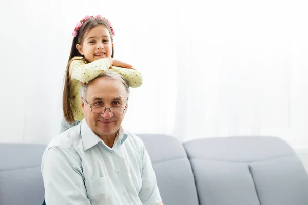 Grandfather Granddaughter Spending Time Together — Stock Photo, Image