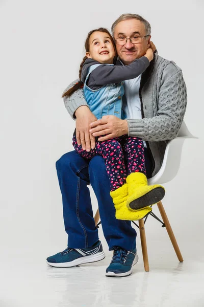 Grandfather Granddaughter Spending Time Together — Stock Photo, Image