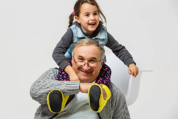 Grandfather Granddaughter Spending Time Together — Stock Photo, Image