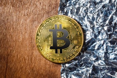 Bir bitcoin gümüş sikke Bu dahili vida,