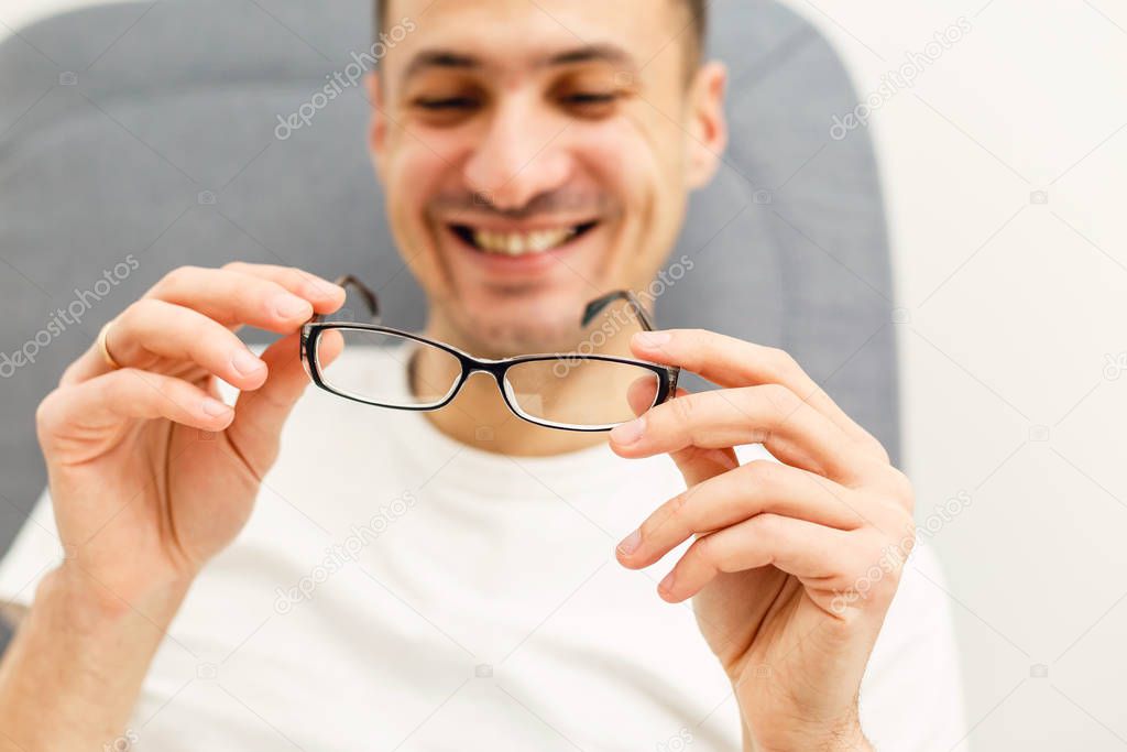 Young man with glasses