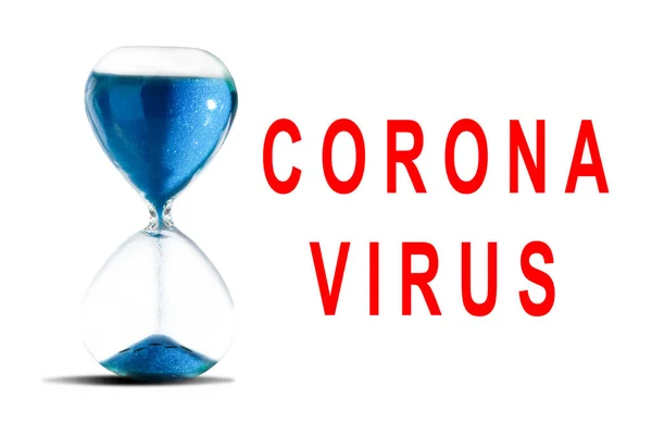 Stop Mers Cov Lub Bliskowschodni Zespół Oddechowy Coronavirus Klepsydra — Zdjęcie stockowe