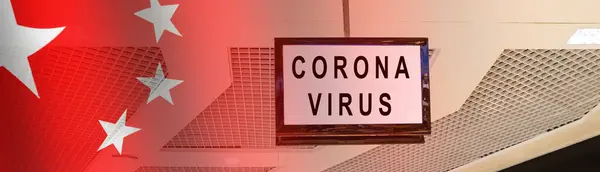 Coronavirus Isolé Sur Blanc Sentier Coupure Moniteur Avertissement Virus Noir — Photo