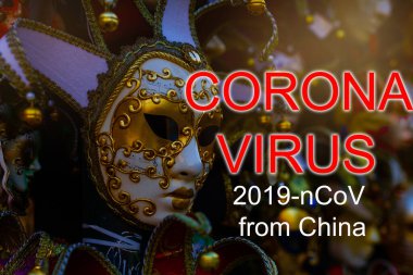 Coronavirus 2019-nCoV, İtalya 'da COVID-19. Venedik gondolları San Marco Meydanı, Venedik, İtalya.