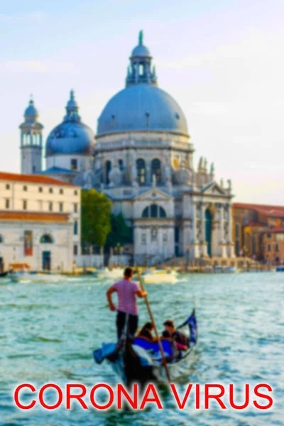 Coronavirus 2019 Ncov Covid Italien Venedig Gondoler San Marco Torget — Stockfoto