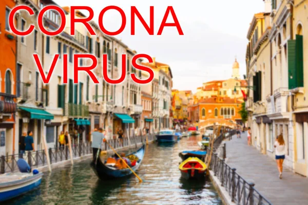 Coronavirus 2019 Ncov Covid Italien Venedig Gondoler San Marco Torget — Stockfoto