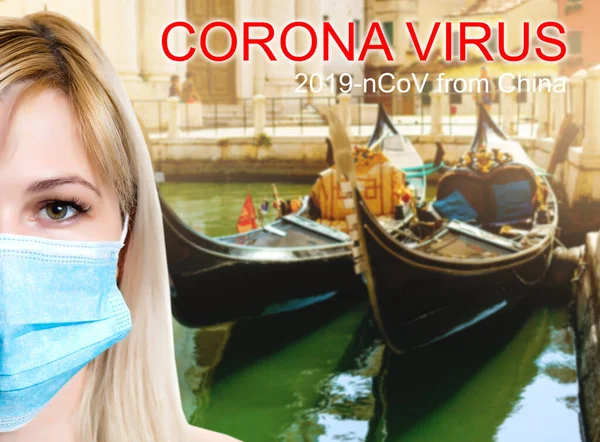 Coronavirus 2019 Ncov Covid Італії Венеціанські Гондоли Площі Сан Марко — стокове фото