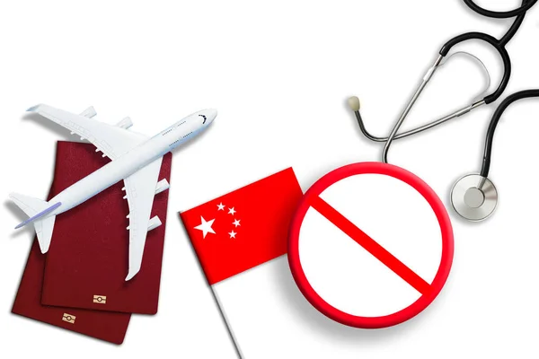 Tourismus Während Einer Grippeepidemie China Reisepass Für Die Einreise Quarantäne — Stockfoto