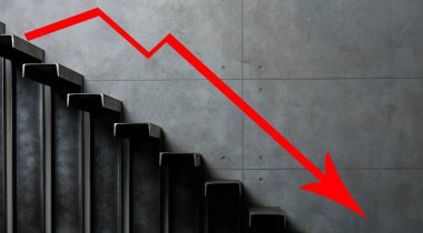 2020 'deki ekonomik kriz. Kırmızı oklar yere düşüyor. Bu da 2020 'deki ekonomik durgunluğu gösteriyor..