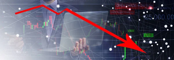 Financiële Crisis Economische Stock Market Banking Concept — Stockfoto