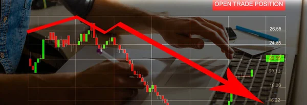 Concepto Financiero Gráficos Crisis Financiera 2020 Espacio Copia —  Fotos de Stock