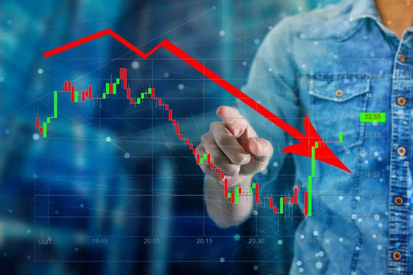 Financiële Crisis Economische Stock Market Banking Concept — Stockfoto