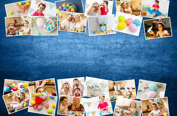Easter Collage Photos Spring Decoration — Stock Photo, Image
