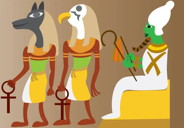 Oude Egyptische goden — Stockvector