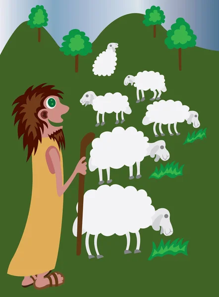 The good shepherd — Stock Vector